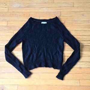 Banana Republic Black Mohair & Wool Knit Sweater Size XS